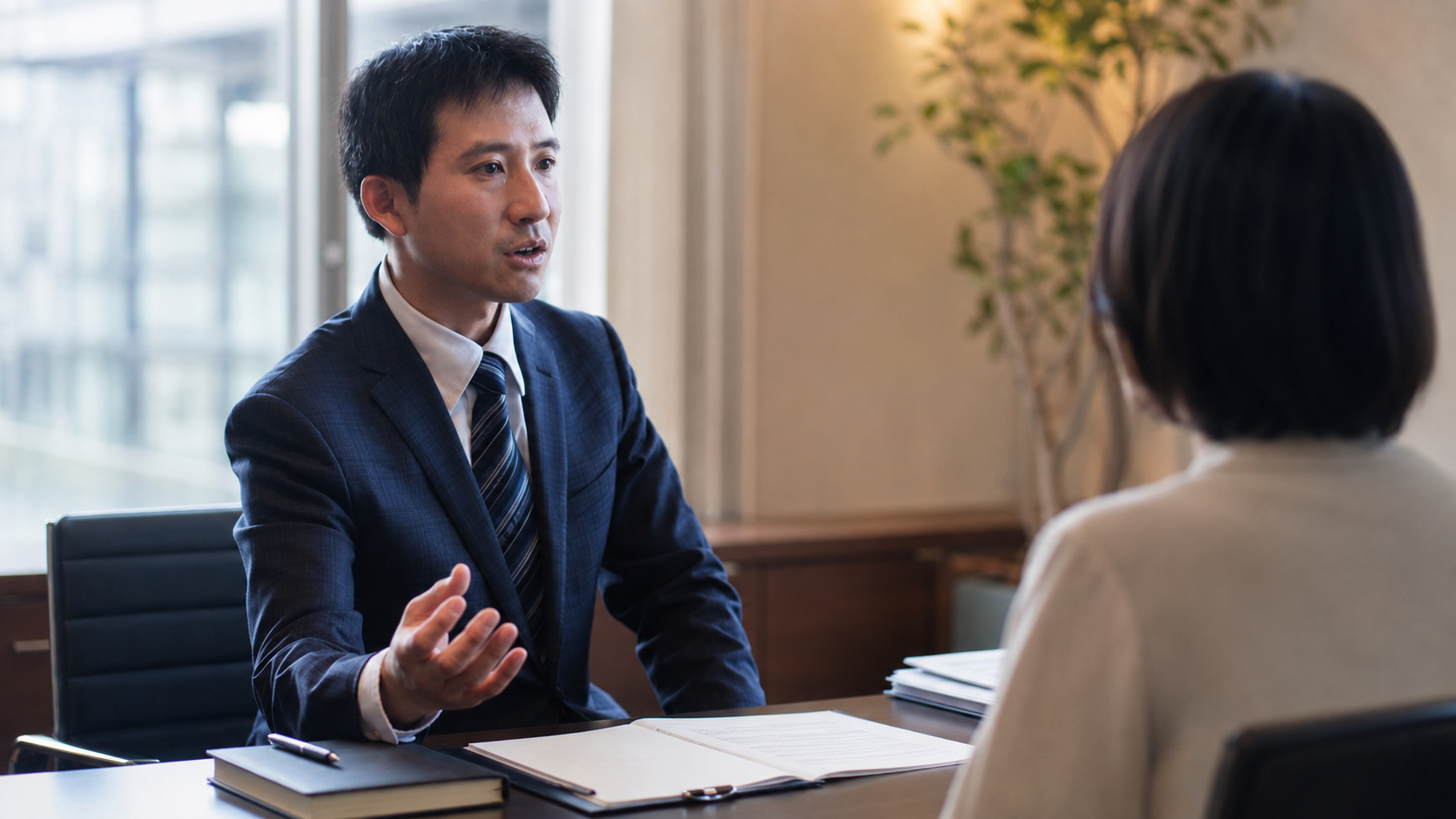 弁護士が直接向き合う相談の様子